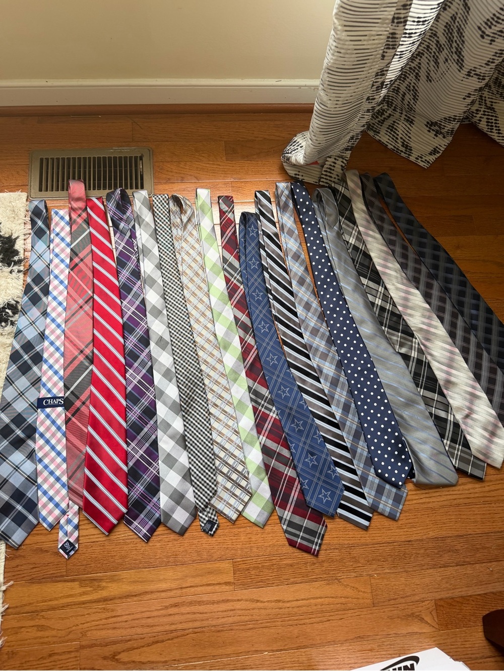 Mixed Men’s Necktie Lot - Plaid, Striped & Polka Dot Styles